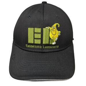 Engineered Lubricants Strapback Baseball Cap Black OS The Max Hat Performance